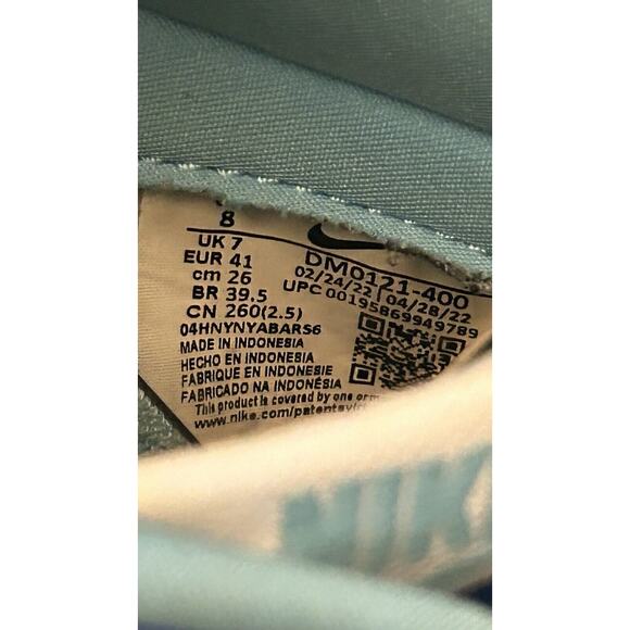 Nike Dunk Low Retro QS Argon blue Men's Size 8 Good Condition - Picture 8 of 8